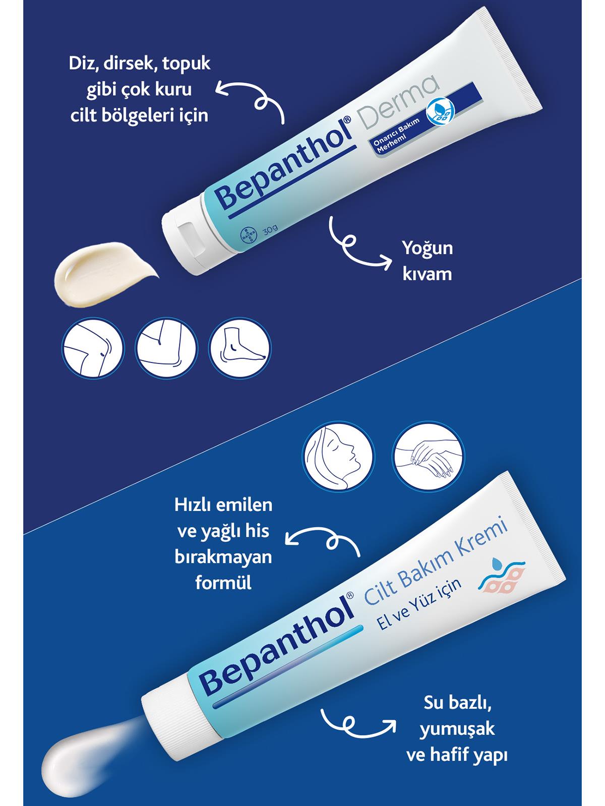 Bepanthol Cilt Bakım Kremi El ve Yüz için 30 gr 